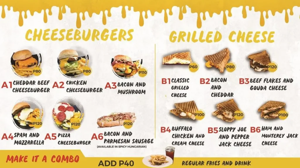 Burgers Everything But Cheese Menu