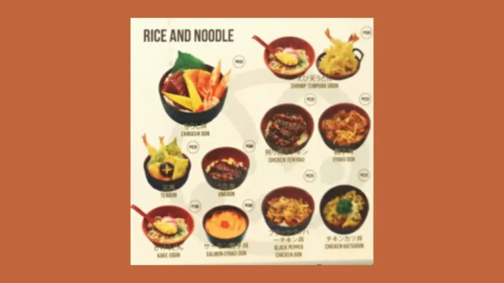 Rice Bowls and Noodles Genki Sushi Menu