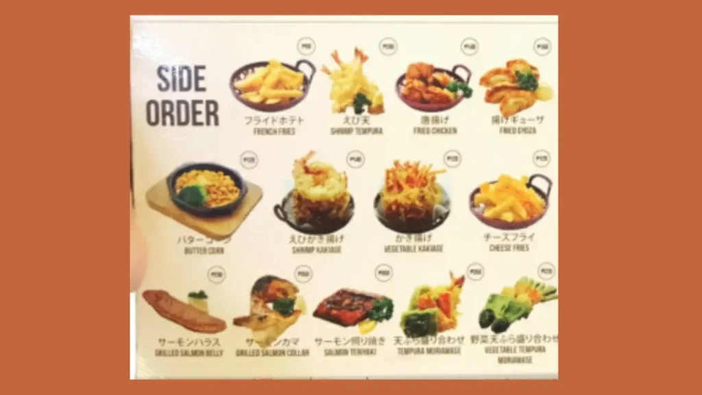 Side Genki Sushi Menu