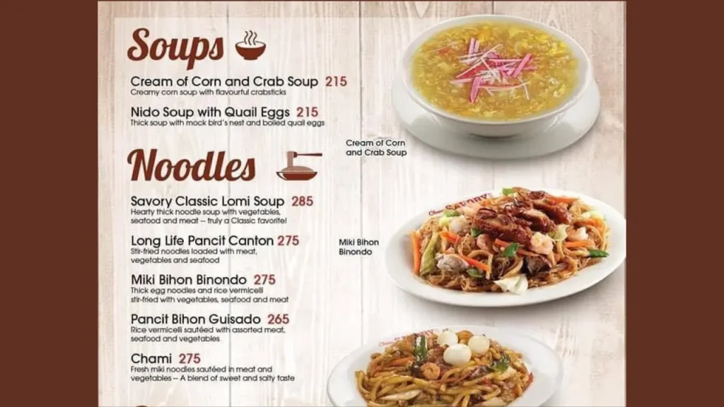 Soups Classic Savory Menu