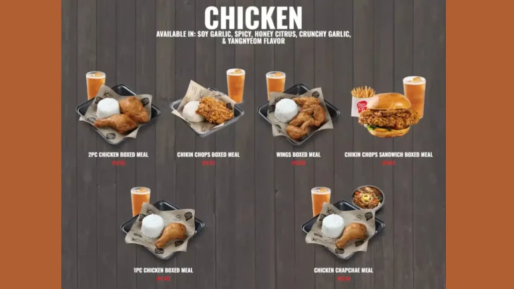 Chicken Options Bonchon Menu Prices