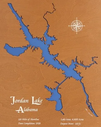 Lake Jordan Alabama Map