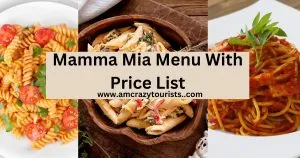 Mamma Mia Menu With Price List